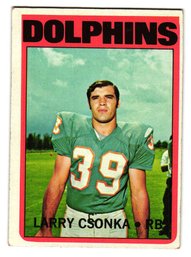 1972 Topps Larry Csonka Football Card Dolphins
