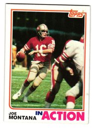 1982 Topps Joe Montana In Action Football Card 49ers