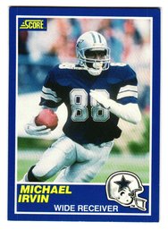 1989 Score Michael Irvin Rookie Football Card Cowboys