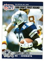 1990 Pro Set Emmitt Smith Rookie Football Card Cowboys