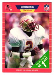 1989 Pro Set Deion Sanders Rookie Football Card Falcons