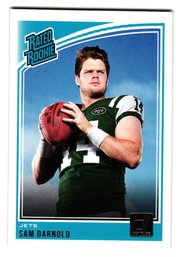 2018 Donruss Sam Darnold Rated Rookie Football Card Jets