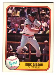 1981 Fleer Kirk Gibson Rookie Baseball Card Tigers