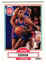 1990 Fleer Dennis Rodman Basketball Card Pistons