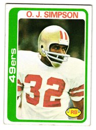 1978 Topps O.J. Simpson Football Card 49ers