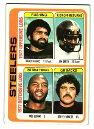 1978 Topps Steelers Team Leaders Football Card Franco Harris