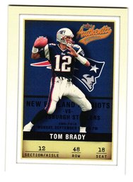 2002 Fleer Authentic Tom Brady Football Card Patriots