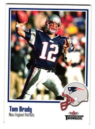 2002 Fleer Throwbacks Tom Brady Football Card Patriots