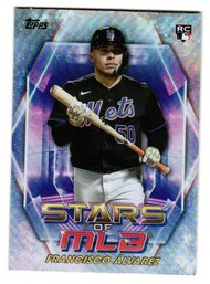 2023 Topps Chrome Francisco Alvarez Rookie Stars Of MLB Insert Baseball Card Mets