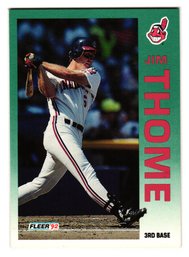 1992 Fleer Jim Thome Rookie Baseball Card Indians