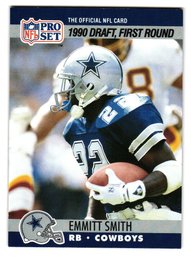 1990 Pro Set Emmitt Smith Rookie Football Card Cowboys