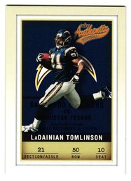 2002 Fleer Authentic LaDainian Tomlinson Football Card Chargers