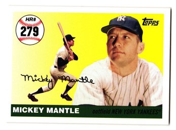 2007 Topps Mickey Mantle Mickey Mantle Home Run History Baseball Card Yankees
