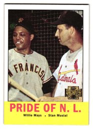 2001 Topps Archives Willie Mays / Stan Musial Baseball Card Giants / Cardinals