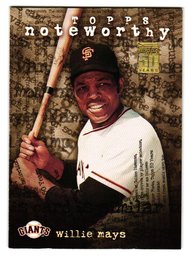 2001 Topps Willie Mays Noteworthy Insert Baseball Card Giants