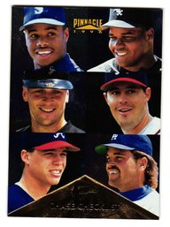 1996 Pinnacle Chase Checklist Baseball Card Griffey, Thomas, Ripken, Maddux, Jones, Piazza