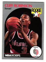 1990 NBA Hoops Cliff Robinson Rookie Basketball Card Trailblazers