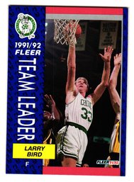 1991 Fleer Larry Bird Team Leader Basketball Card Celtics