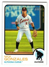 2022 Topps Heritage Minors Nick Gonzales Prospect Baseball Card Pirates