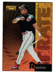 1996 Pinnacle Manny Rameriez 1st Rate Insert Baseball Card Indians