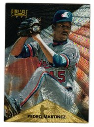 1996 Pinnacle Pedro Martinez Starburst Parallel Baseball Card Expos