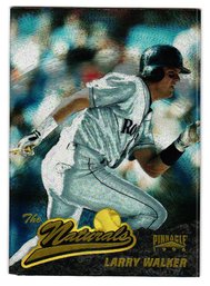 1996 Pinnacle Larry Walker Starburst Parallel 'The Naturals' Baseball Card Rockies