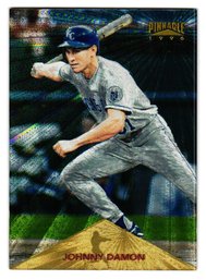 1996 Pinnacle Johnny Damon Rookie Starburst Parallel Baseball Card Royals