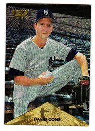 1996 Pinnacle David Cone Starburst Parallel Baseball Card Yankees