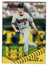 1996 Pinnacle Cal Ripken Jr. Hardball Heroes Starburst Parallel Baseball Card Orioles