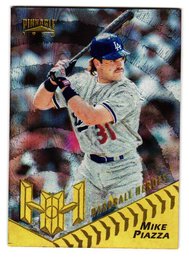 1996 Pinnacle Mike Piazza Hardball Heroes Starburst Parallel Baseball Card Dodgers