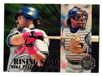 1995 Fleer Ultra Mike Piazza Gold Medallion Parallel Rising Star Insert Baseball Card Dodgers