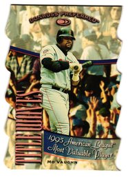 1998 Donruss Preferred Mo Vaughn #'d /1500 Title Waves Insert Die-Cut Baseball Card Red Sox