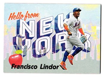 2022 Topps Archives Francisco Lindor Postcard Insert Baseball Card Mets