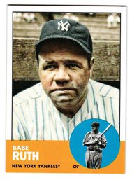 2022 Topps Archives Babe Ruth '63 Topps Baseball Card Yankees
