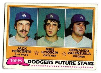 1981 Topps Fernando Valenzuela Rookie Baseball Card Dodgers