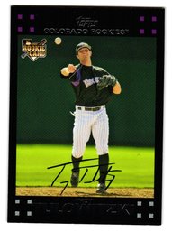 2007 Topps Troy Tulowitzki Rookie Baseball Card Rockies