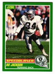 1989 Score Bo Jackson Speedburner Football Card Raiders
