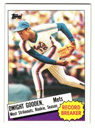 1985 Topps Dwight Gooden Rookie Record Breaker Baseball Card Mets
