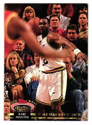 1993 Topps Stadium Club Karl Malone Member's Choice Parallel Basketball Card Jazz