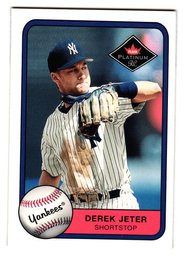 2001 Fleer Platinum Derek Jeter Baseball Card Yankees
