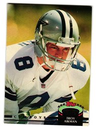 1992 Topps Stadium Club Troy Aikman Football Card Cowboys
