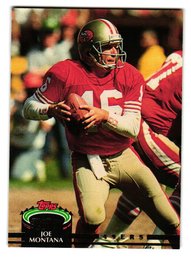 1992 Topps Stadium Club Joe Montana Football Card 49ers