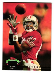 1992 Topps Stadium Club Jerry Rice Football Card 49ers