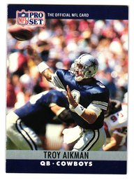 1990 Pro Set Troy Aikman Football Card Cowboys