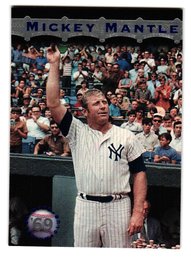 1996 Topps Stadium Club Mickey Mantle Baseball Card Yankees #MM18