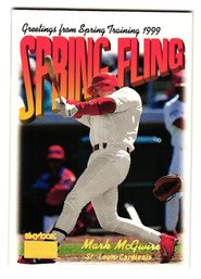 1999 Skybox Premium Mark McGwire Spring Fling Baseball Card Cardinals