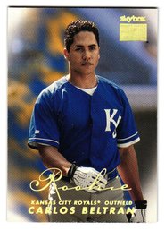 1999 Skybox Premium Carlos Beltran Rookie Baseball Card Royals