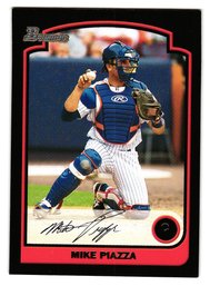 2003 Bowman Mike Piazza Baseball Card Mets