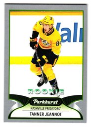 2021-22 Parkurst Tanner Jeannot Silver Rookie Hockey Card Predators