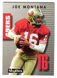 1992 Skybox Primetime Joe Montana Football Card 49ers